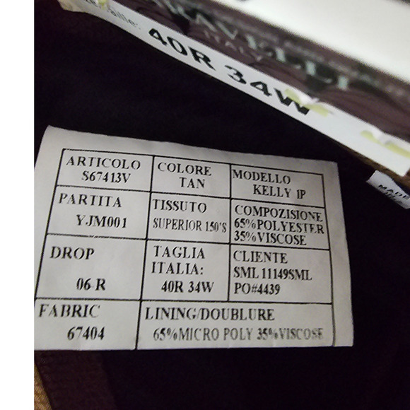 Caravelli Italy Superior 150's 3 Pc Vested Gray Pin Strip Men's Suit 40R 34W NWT - Picture 9 of 12